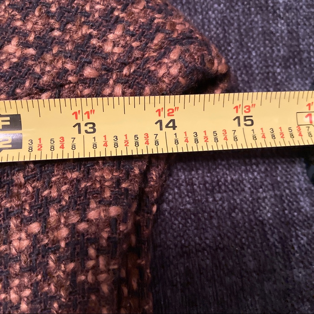 Sleeveless Brown Tweed Midi Dress - Picture 14 of 14